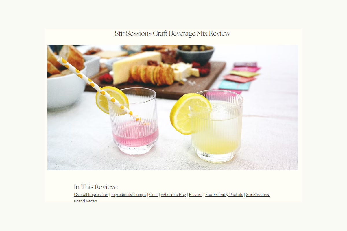 Wyld One Blogger reviews Stir Sessions Beverage Mixers